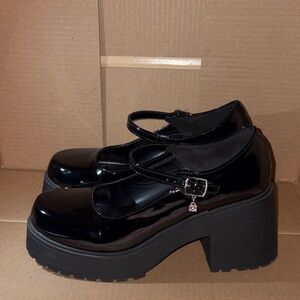 Black Patent Leather Mary Jane Platform SODA Shoes